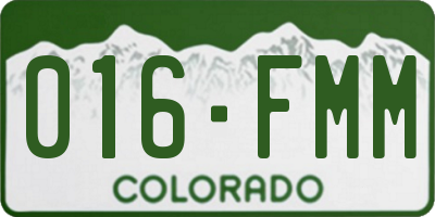 CO license plate 016FMM
