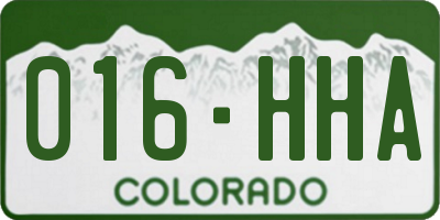 CO license plate 016HHA