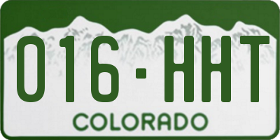 CO license plate 016HHT