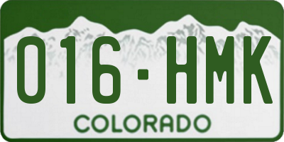 CO license plate 016HMK