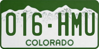 CO license plate 016HMU
