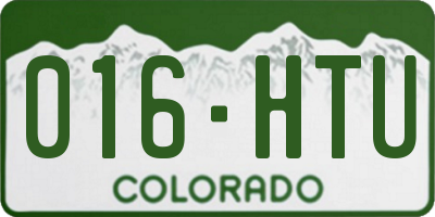 CO license plate 016HTU