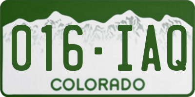CO license plate 016IAQ