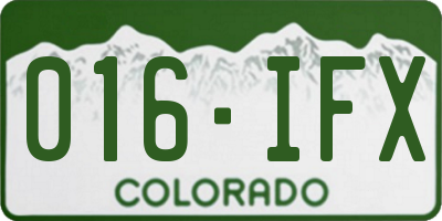 CO license plate 016IFX