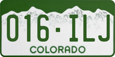 CO license plate 016ILJ