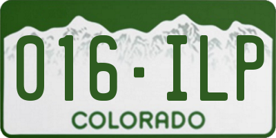 CO license plate 016ILP