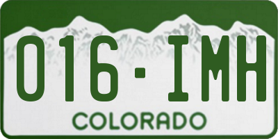 CO license plate 016IMH