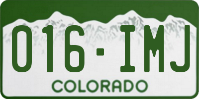 CO license plate 016IMJ