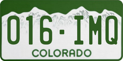 CO license plate 016IMQ