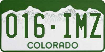 CO license plate 016IMZ
