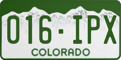 CO license plate 016IPX
