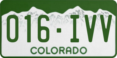 CO license plate 016IVV