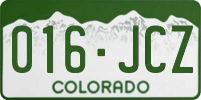 CO license plate 016JCZ