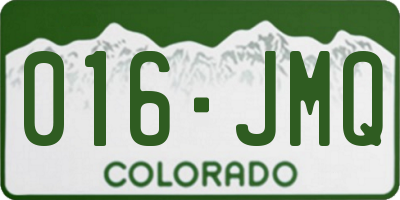 CO license plate 016JMQ