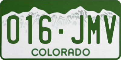 CO license plate 016JMV
