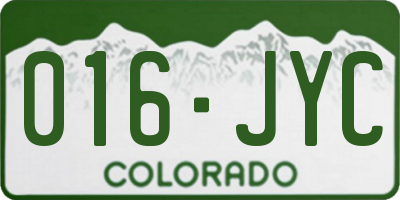 CO license plate 016JYC