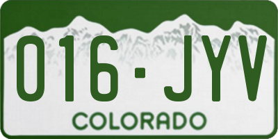 CO license plate 016JYV