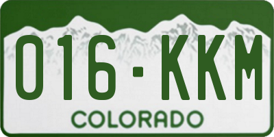 CO license plate 016KKM