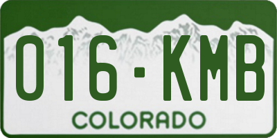 CO license plate 016KMB