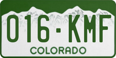CO license plate 016KMF