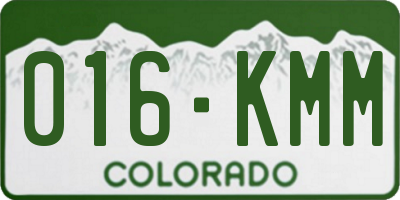 CO license plate 016KMM