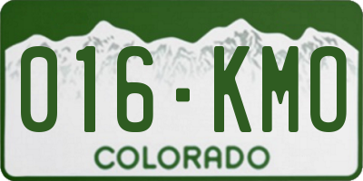 CO license plate 016KMO
