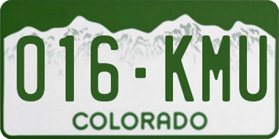 CO license plate 016KMU