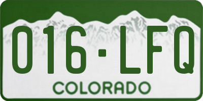 CO license plate 016LFQ