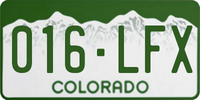 CO license plate 016LFX