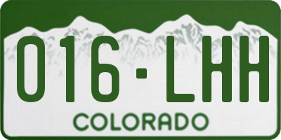 CO license plate 016LHH