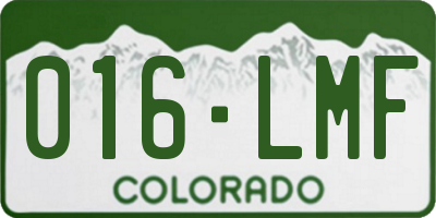 CO license plate 016LMF