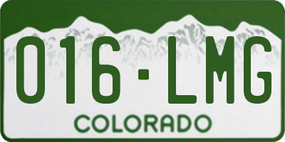 CO license plate 016LMG