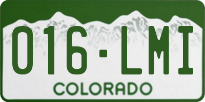 CO license plate 016LMI