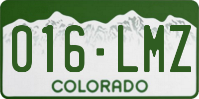 CO license plate 016LMZ