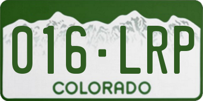CO license plate 016LRP
