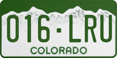 CO license plate 016LRU