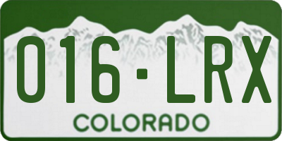 CO license plate 016LRX