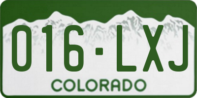 CO license plate 016LXJ