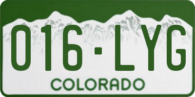 CO license plate 016LYG