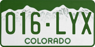 CO license plate 016LYX