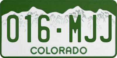 CO license plate 016MJJ