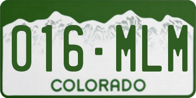 CO license plate 016MLM