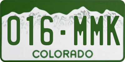 CO license plate 016MMK