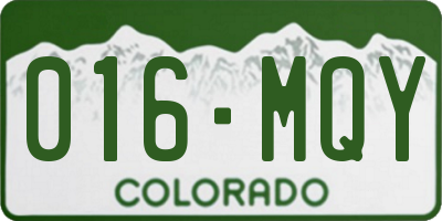 CO license plate 016MQY