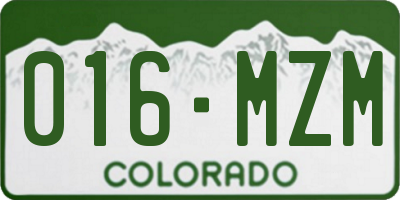 CO license plate 016MZM