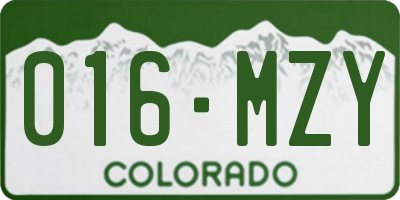 CO license plate 016MZY