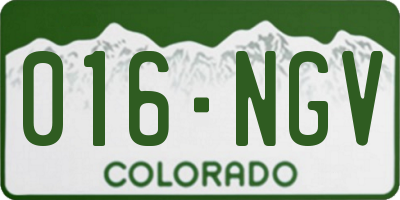 CO license plate 016NGV