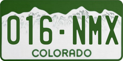 CO license plate 016NMX