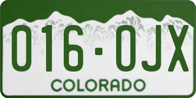 CO license plate 016OJX