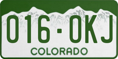 CO license plate 016OKJ